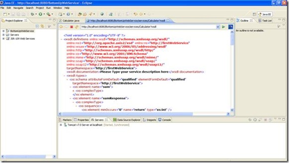WSDL Dispay in Eclipse