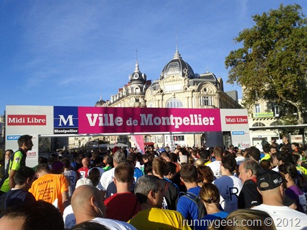 Départ du relais du marathon de Montpellier Départ du relais du marathon de Montpellier