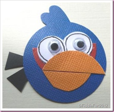 Punch Art Blue Angry Bird.