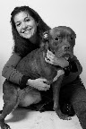 Even Dr. Pia got the honor of being shot by Phibbs... but only after Roxy consented to being hugged and kissed on camera - which made her even later for high tea! (See animal details at link below blog post- The Humane Society of NY) 
(Dr. Pia Salk and Roxy- Photo credit: Richard Phibbs)