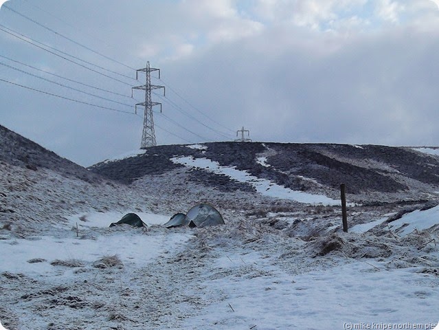 camp by pylons