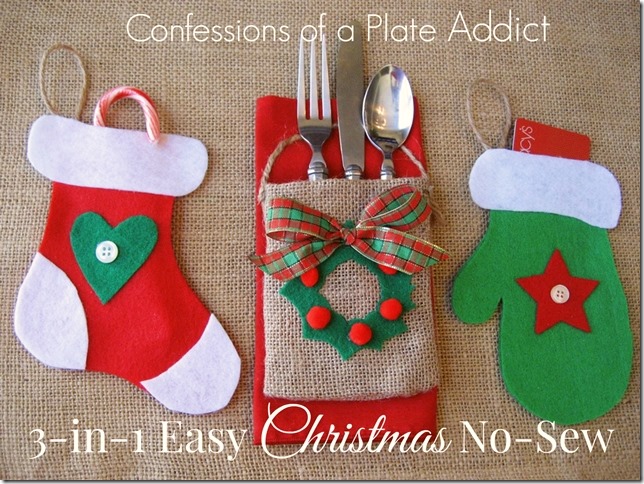 CONFESSIONS OF A PLATE ADDICT 3 in 1 Easy Christmas No-Sew CONFESSIONS OF A PLATE ADDICT 3 in 1 Easy Christmas No-Sew