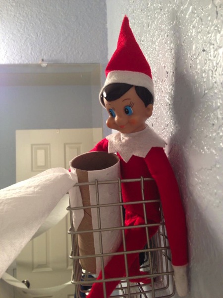 Elf on the shelf with TP roll in basket.jpg Elf on the shelf with TP roll in basket