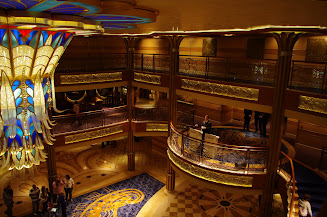 the atrium on deck 3 with a view of deck 4 and 5