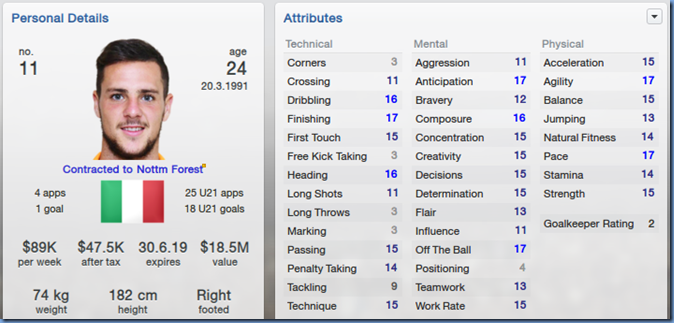 Mattia Destro in FM13