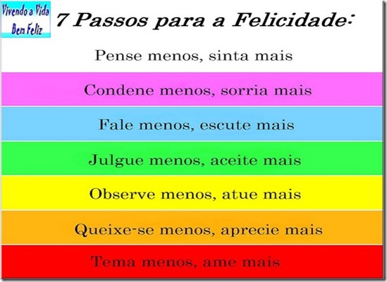 7 passos para a felicidade