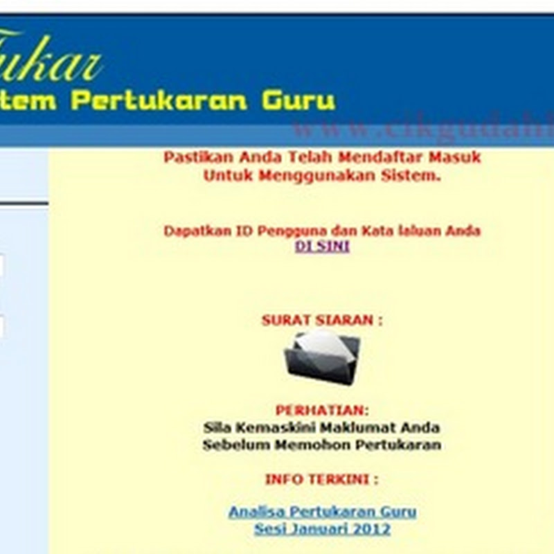 keputusan egtukar sesi januari 2012  result permohonan pertukaran guru secara online - 14 november 2011