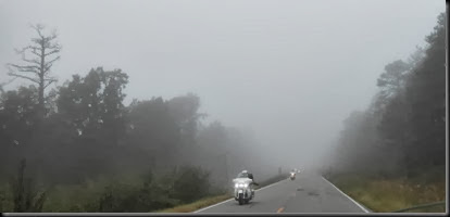 riding in fog; Hwy 7
