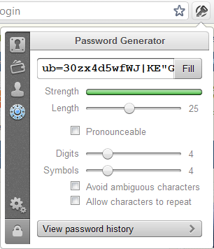 Creare una password complessa con 1Password