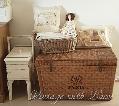 Vintage Wicker Trunk - Studio Tour - Vintage with Laces