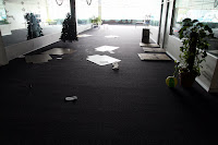 Fairly empty office before the floods