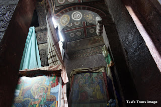 Painted celing and paintings in Bete Mariam IMG_2178.JPG