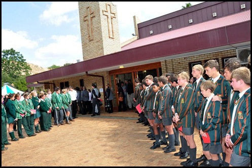Afrikaner youngster Iuan Engelbrecht 14 hit by runaway truck Rustenburg GUARD OF HONOUR BY CLASSMATES