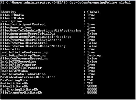 Lync SCAL2 - global default