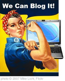 'Rosie the Blogger' photo (c) 2007, Mike Licht - license: http://creativecommons.org/licenses/by/2.0/