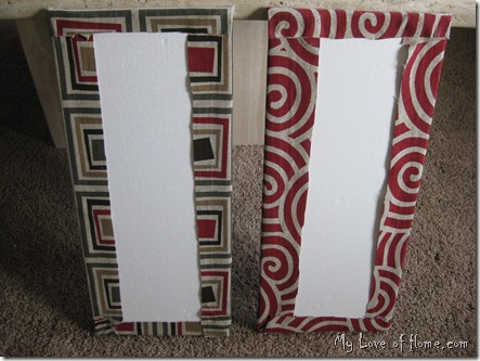 foam board fabric hot glue