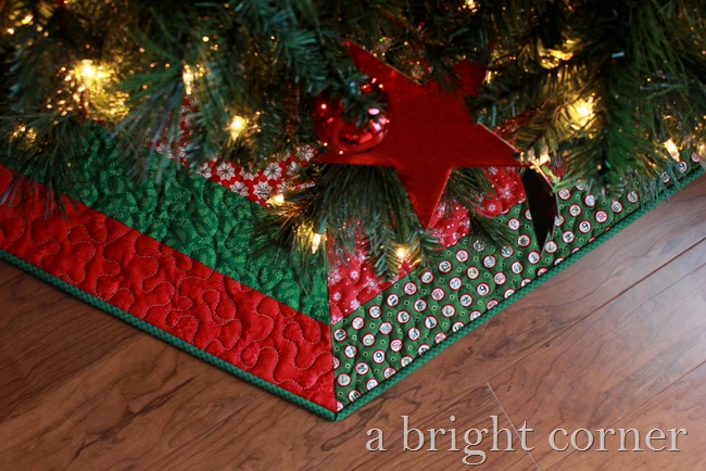 quilted Christmas tree skirt