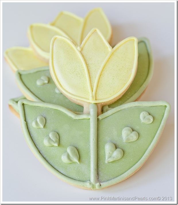 tulip bridal shower cookies