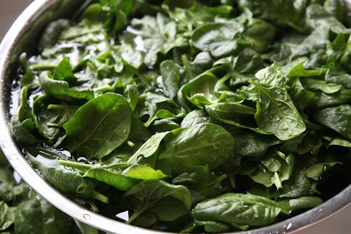 Baby spinach from the cold house!