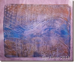 Collograph printing, image 7, by Sue Reno