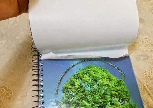 Caderno customizado com feltro autoadesivo