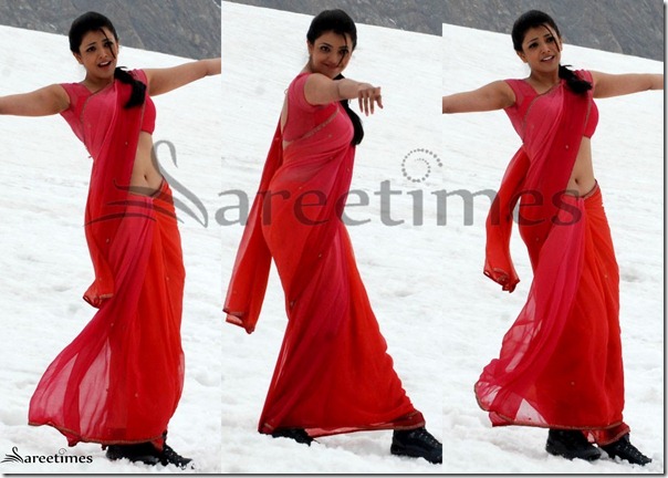 Kajal_Red_Saree