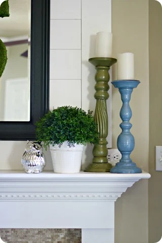 wall treatment over mantel