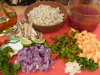 Ingredients for the pozole
