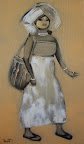 "Bagan girl" 33х55 (oil/acrylic on canvas)