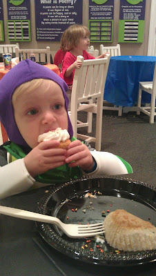 Immersed in a cupcake