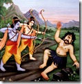 Rama and Lakshmana slaying Viradha