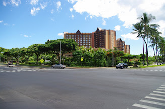 across the street