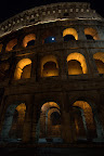 Colosseum in Rome - Night with Moon
