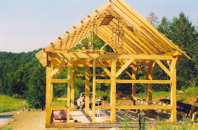 Rafter joinery was cut using the adze.