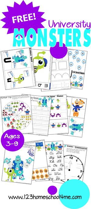 University Monsters Worksheets (Toddler, Preschool, Kindergarten, 1st, and 2nd Grade) University Monsters Worksheets (Toddler, Preschool, Kindergarten, 1st, and 2nd Grade)