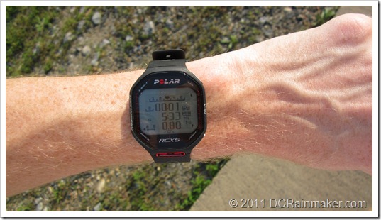 Polar RCX5 While Running Data Screens