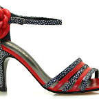 Nina cuero negro nevado y rojo -tacco 8,5 cm n. 36