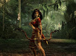 Girl Archer In Green Forest