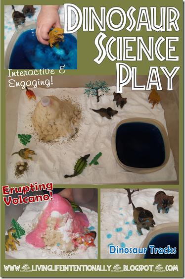 science - Dinosaur Science Play Dinosaur Science Play - Sensory Fun toddler, preschool, elementary #science #preschool