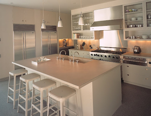 Alexis loves to cook and wanted her kitchen to feel accessible but not exposed to the living room. Tucked behind a wall, it is situated perfectly for her frequent culinary endeavors. Alexis loves to cook and wanted her kitchen to feel accessible but not exposed to the living room. Tucked behind a wall, it is situated perfectly for her frequent culinary endeavors.