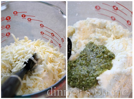 mozzarella pesto ricotta