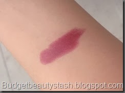 arm swatch of NYX Butter Lipstick in Licorice