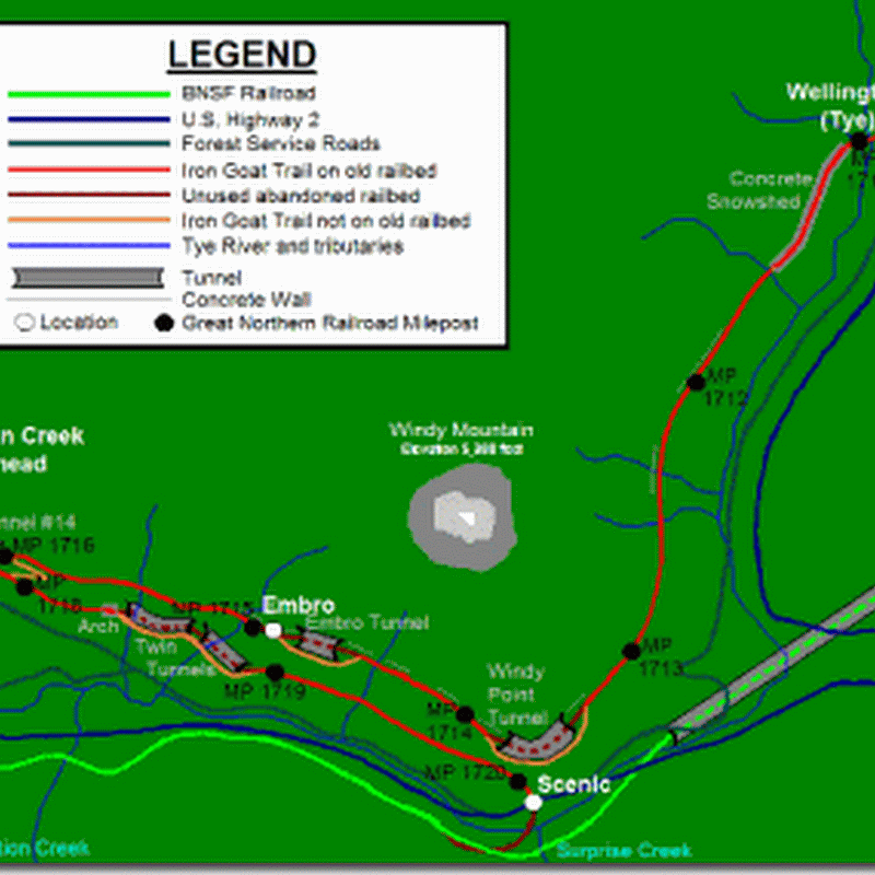 Iron Goat Trail Map Placespages: Iron Goat Trail