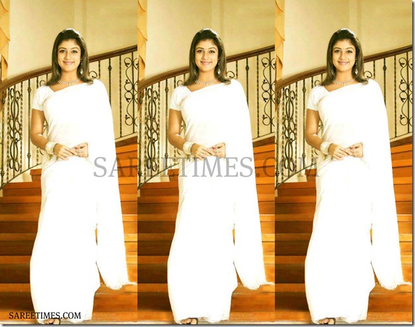 Nayanathara_White_Saree