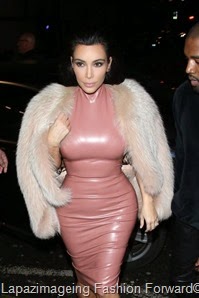 Kim K in Latex after party dress