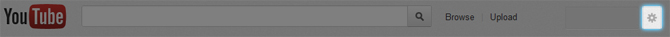 Settings Button of YouTube Central