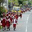 The Local Elementary School Shares The Highway When School Ends - Bali, Indonesia