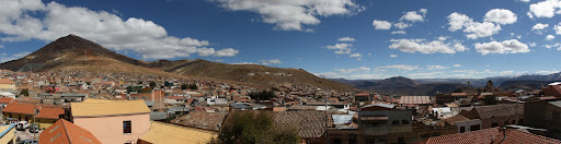 Potosí, Bolivia - Cerro Rico, the silver mountain at left.