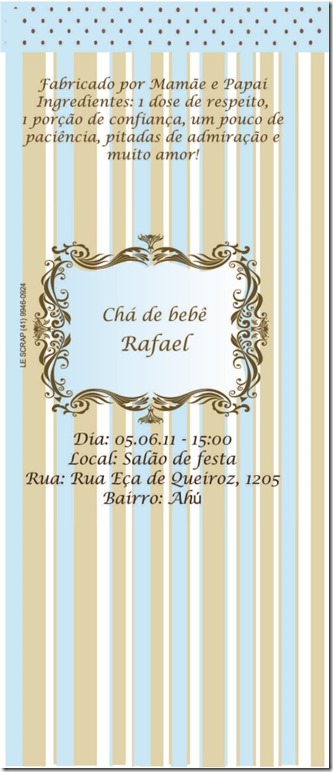 Convite Cha de bebe rafael Convite Cha de bebe rafael