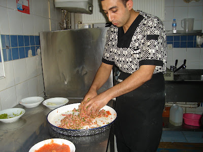 Day 7: Konya; Cemo pizzeria shows us  the filling that goes into their famous pizzeria, Etli Pide.